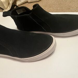 Women’s Black Suede Slip-On Shoes